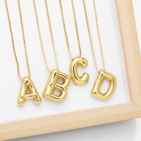 Simple Style Letter Copper Plating Pendant Necklace main image 1