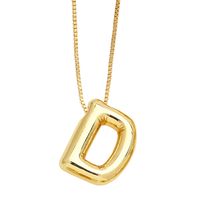 Simple Style Letter Copper Plating Pendant Necklace sku image 4