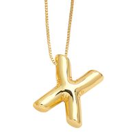 Simple Style Letter Copper Plating Pendant Necklace sku image 24