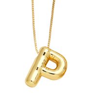 Simple Style Letter Copper Plating Pendant Necklace sku image 16