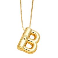 Simple Style Letter Copper Plating Pendant Necklace sku image 2