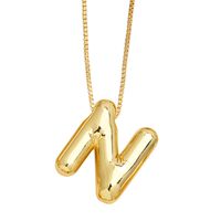Simple Style Letter Copper Plating Pendant Necklace sku image 14