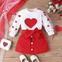 Simple Style Printing Cotton Girls Clothing Sets main image 1