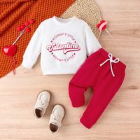 Simple Style Letter Cotton Boys Clothing Sets sku image 1