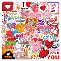 1 Jeu Forme De Cœur L'école La Saint-valentin Matériaux Mixtes Style Vintage Autocollants sku image 2