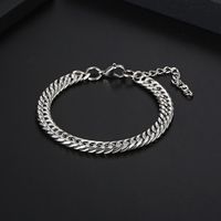 Estilo Simple Geométrico Acero Titanio Pulido Hombres Pulsera sku image 3