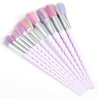 Simple Style Pink Plastic Nylon Plastic Handle Makeup Brushes 1 Set main image 5