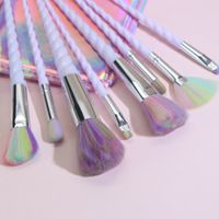 Simple Style Pink Plastic Nylon Plastic Handle Makeup Brushes 1 Set main image 6
