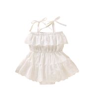 Vacation Bohemian Solid Color Cotton Baby Rompers sku image 1