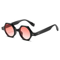 Hip-hop Streetwear Solid Color Ac Round Frame Full Frame Men's Sunglasses sku image 2