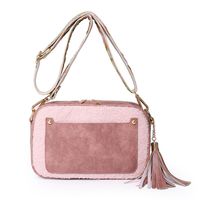 Women's Small Pu Leather Color Block Basic Vintage Style Square Zipper Shoulder Bag Crossbody Bag Square Bag sku image 3
