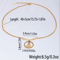 Cute Hip-hop Human Cross Heart Shape Stainless Steel Artificial Gemstones Copper Plating Inlay Zircon 18k Gold Plated Pendant Necklace main image 2