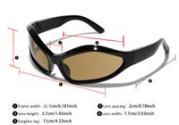 Y2k Retro Punk Solid Color Pc Special-shaped Mirror Full Frame Men's Sunglasses main image 2