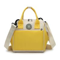 Women's Medium Nylon Color Block Basic Square Zipper Functional Backpack Diaper Bags sku image 4