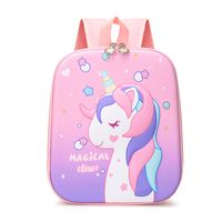 Unisex Nylon Human Cartoon Unicorn Cute Square Zipper Fashion Backpack sku image 3