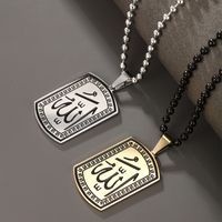 304 Stainless Steel 18K Gold Plated Raw Steel Black Gun Hip-Hop XUPING Plating Geometric Pendant Necklace main image 1