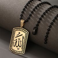 304 Stainless Steel 18K Gold Plated Raw Steel Black Gun Hip-Hop XUPING Plating Geometric Pendant Necklace main image 7