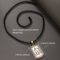 304 Stainless Steel 18K Gold Plated Raw Steel Black Gun Hip-Hop XUPING Plating Geometric Pendant Necklace sku image 2