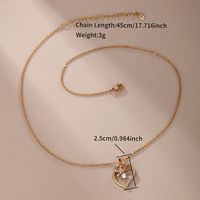 Xuping Sweet Simple Style Heart Shape Alloy Copper Alloy Plating Inlay Artificial Gemstones 18k Gold Plated Women's Pendant Necklace sku image 1