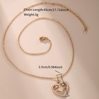 Xuping Sweet Simple Style Heart Shape Alloy Copper Alloy Plating Inlay Artificial Gemstones 18k Gold Plated Women's Pendant Necklace sku image 5