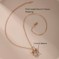 Xuping Sweet Simple Style Heart Shape Alloy Copper Alloy Plating Inlay Artificial Gemstones 18k Gold Plated Women's Pendant Necklace sku image 4