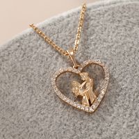 Elegant Xuping Sweet Heart Shape Alloy Copper Alloy Plating Inlay Artificial Gemstones 18k Gold Plated Women's Pendant Necklace main image 10