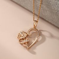 Elegant Xuping Sweet Heart Shape Alloy Copper Alloy Plating Inlay Artificial Gemstones 18k Gold Plated Women's Pendant Necklace main image 9