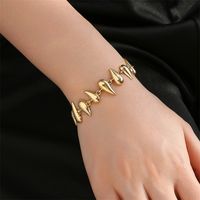 Simple Style Oversized Water Droplets Solid Color Alloy Wholesale Bracelets main image 6