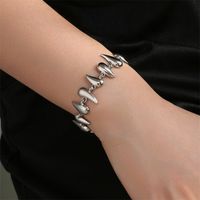 Simple Style Oversized Water Droplets Solid Color Alloy Wholesale Bracelets main image 7