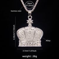 Commute Crown 201 Stainless Steel Zinc Alloy Rhinestones Unisex Necklace main image 2