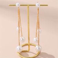 1 Pair Casual Romantic Round Three-dimensional Artificial Pearl Alloy Drop Earrings main image 1