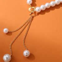 Elegant Sweet Round Heart Shape Artificial Pearl Toggle Beaded Women's Pendant Necklace main image 7