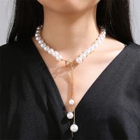 Elegant Sweet Round Heart Shape Artificial Pearl Toggle Beaded Women's Pendant Necklace main image 11