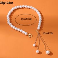 Elegant Sweet Round Heart Shape Artificial Pearl Toggle Beaded Women's Pendant Necklace main image 2