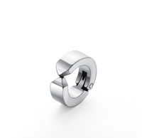 1 Piece Simple Style Round Plating Titanium Steel Ear Cuffs sku image 1