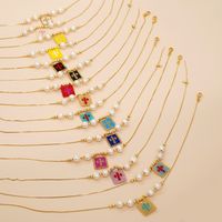 Classic Style Cross Glass Glass Women's Pendant Necklace main image 1