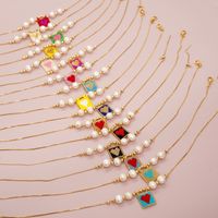 Lady Heart Shape Glass Glass Women's Pendant Necklace main image 2