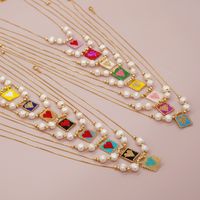 Lady Heart Shape Glass Glass Women's Pendant Necklace main image 3