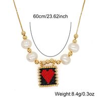 Lady Heart Shape Glass Glass Women's Pendant Necklace main image 5