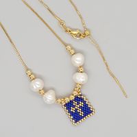Classic Style Cross Glass Glass Women's Pendant Necklace sku image 7