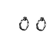 1 Pair Basic Round Plating Titanium Steel Earrings sku image 1