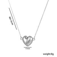 Simple Style Heart Shape Stainless Steel Plating 18k Gold Plated Pendant Necklace sku image 2