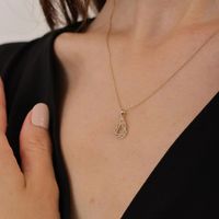 Casual Simple Style Water Droplets Sterling Silver Plating Hollow Out 14k Gold Plated Silver Plated Pendant Necklace main image 5