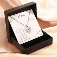 Sweet Shiny Human Heart Shape Crown Copper Plating Inlay Zircon 18k Gold Plated Pendant Necklace sku image 2