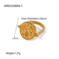 Simple Style Devil's Eye Stainless Steel Plating 18k Gold Plated Rings main image 2