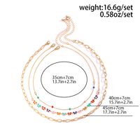 Wholesale Jewelry Retro Sweet Circle Butterfly Alloy Iron Copper Enamel Necklace main image 2
