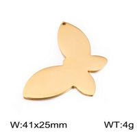 1 Piece Stainless Steel 18K Gold Plated Butterfly main image 2