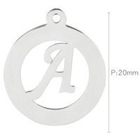 Simple Style Letter Solid Color Stainless Steel Charms Jewelry Accessories main image 2