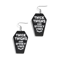 1 Pair Hip-hop Punk Cool Style Letter Shield Arylic Drop Earrings main image 5