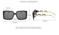 Streetwear Solid Color Pc Square Full Frame Women's Sunglasses main image 2